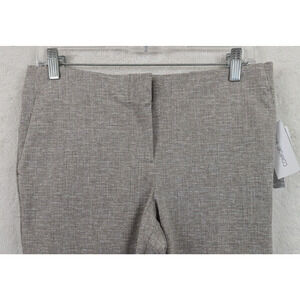 Amanda + Chelsea sz 6 Lily Pants modern fit ankle gray tan brown cream 1596